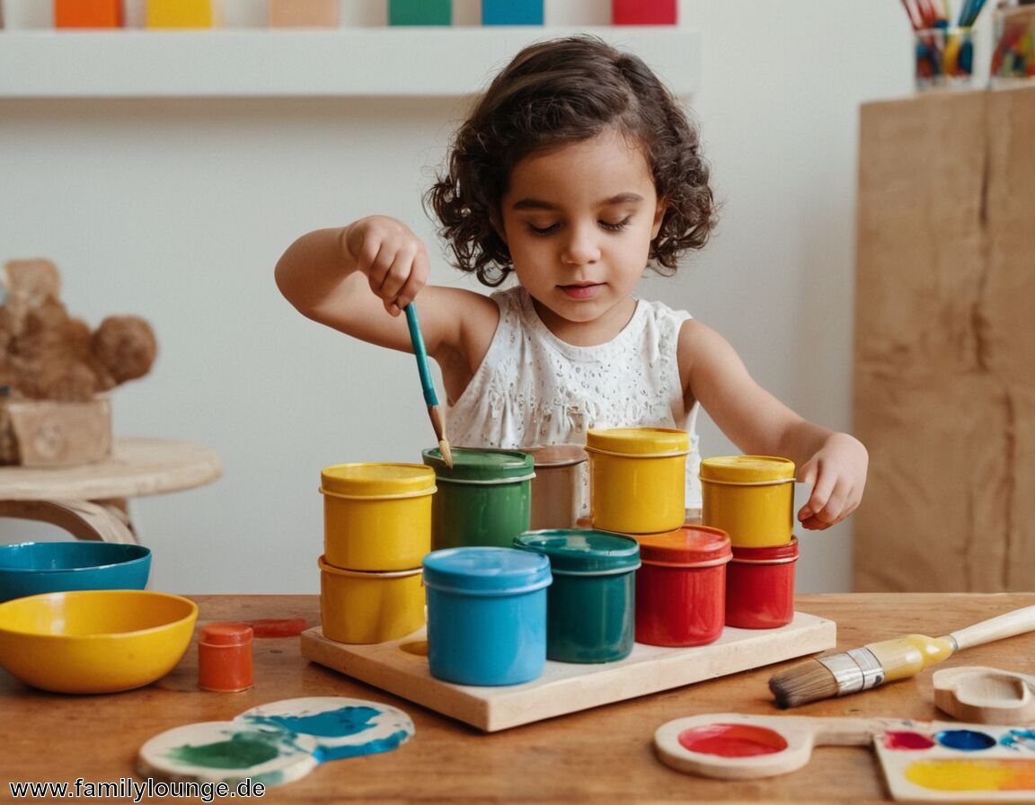 Munter-Malset inklusive Farben und Pinsel - Montessori Spielzeug 5 Jahre » Für neugierige Entdecker - Die besten Spielsachen