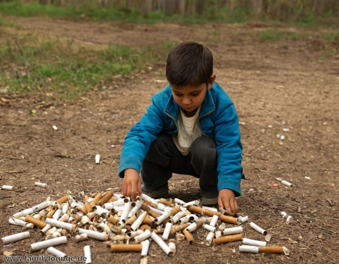 Umweltverschmutzung durch weggeworfene Kippen - Zigarettenkippen » eine tödliche Gefahr für Kinder