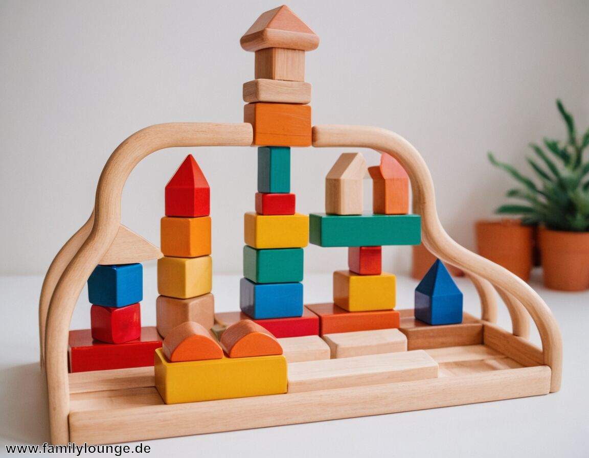 Bausteine aus natürlichen Materialien - Montessori Spielzeug 1 Jahr » Die besten Spielsachen für das Alter