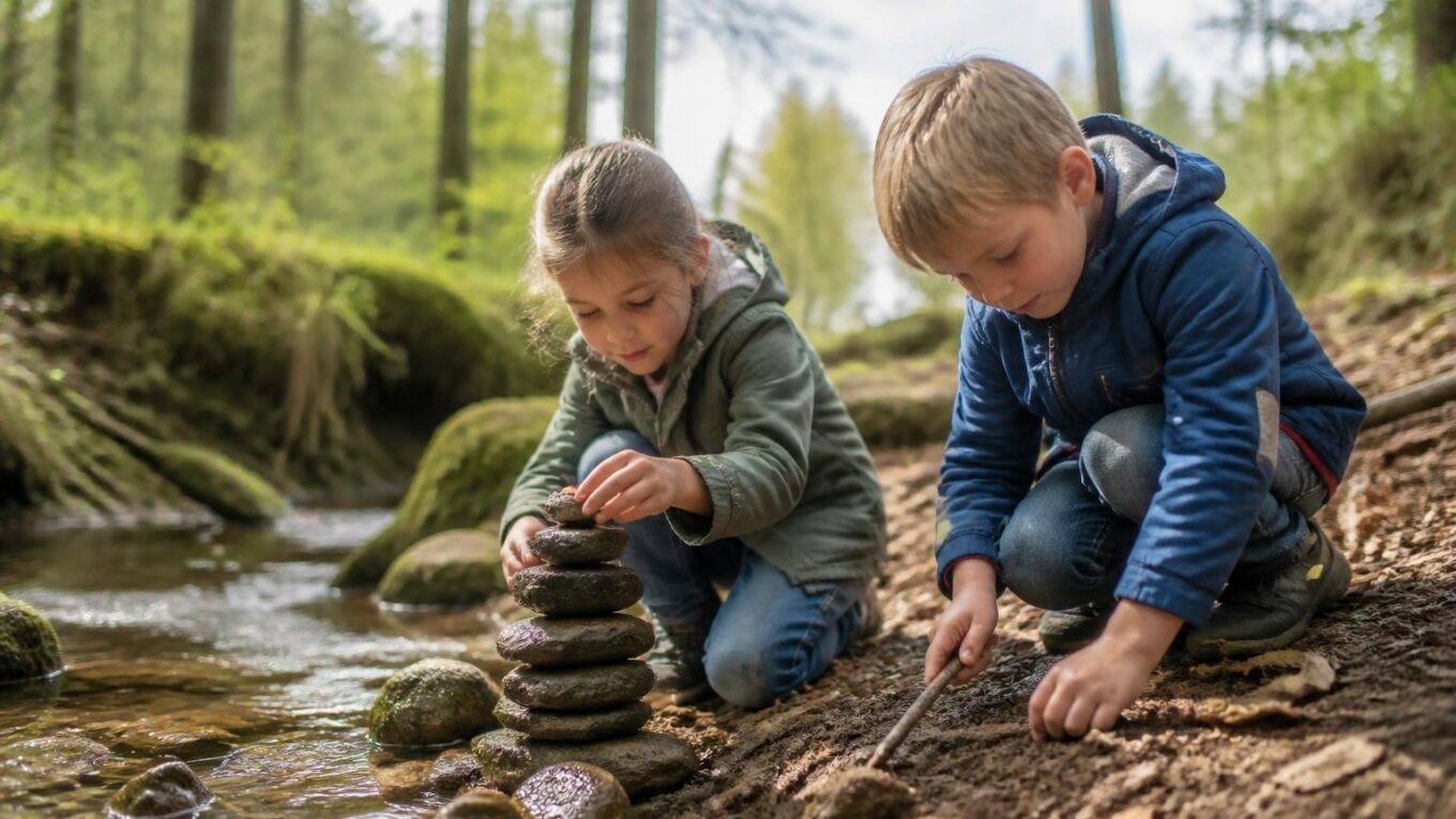 Outdoor-Aktivitäten mit Kindern: Warum einfache Naturspiele oft besser funktionieren als teures Spielzeug